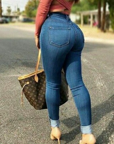 nice ass in tight blue jeans