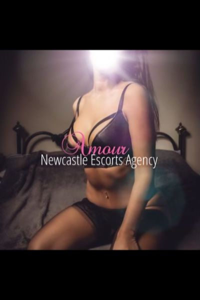 Tyneside Escort in tight black lingerie