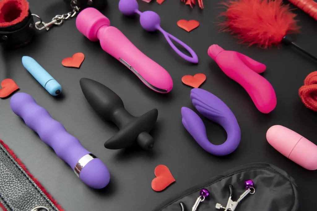 Collection of sex toys