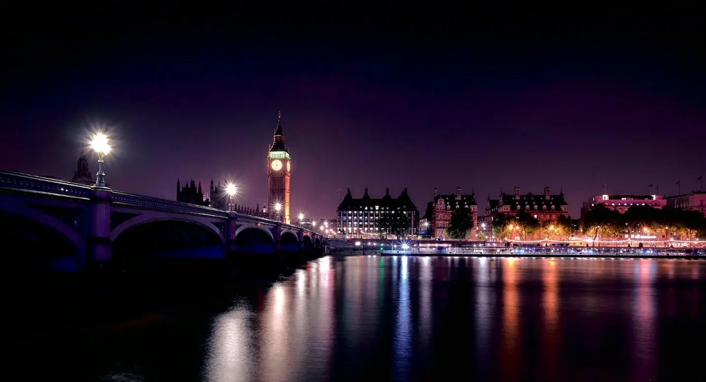 London at night