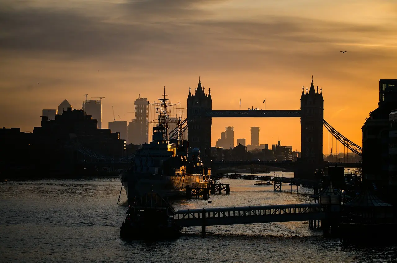 London at sunset